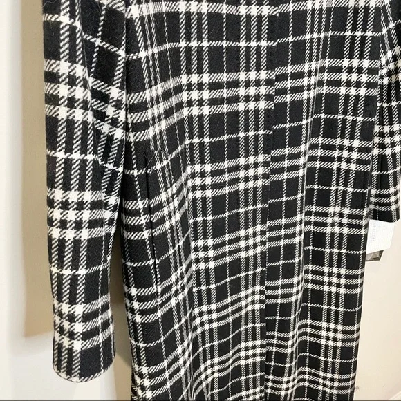 NWT Coat Black & White Plaid - Picture 4 of 11